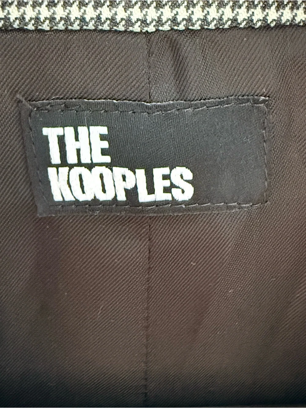 The Kooples Grey Houndstooth Blazer and Trousers